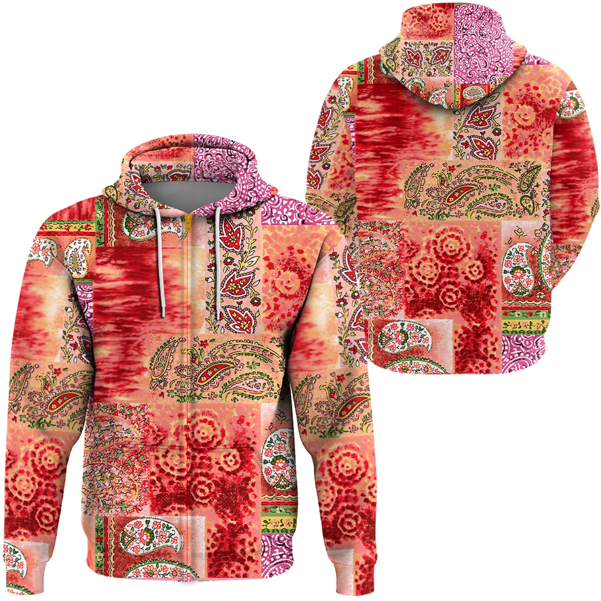 Paisley Bandana Hoodie Pattern Seamless Ver.30 RLT13 - Wonder Print Shop