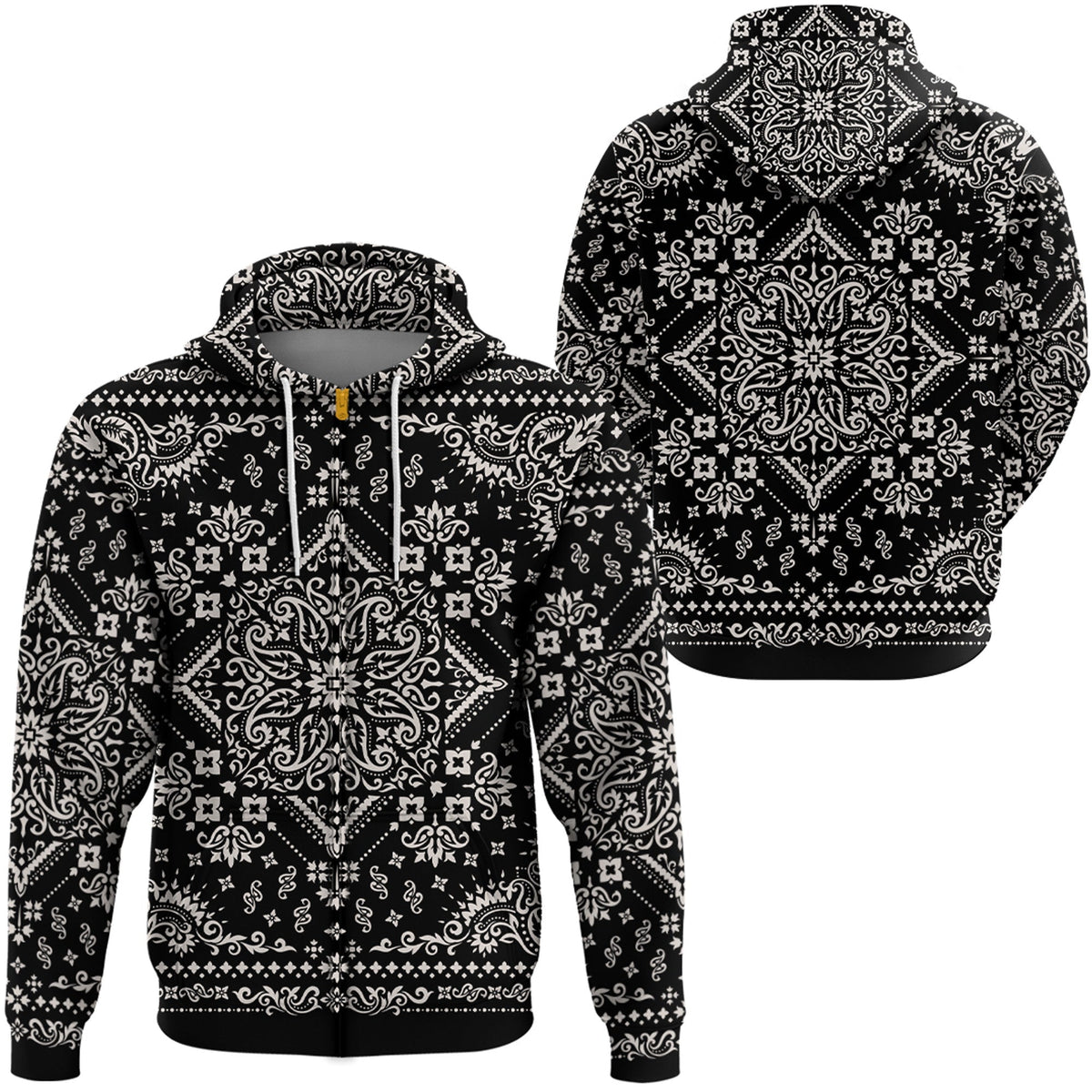 Paisley Bandana Hoodie Pattern Seamless Ver.41 RLT13 - Wonder Print Shop