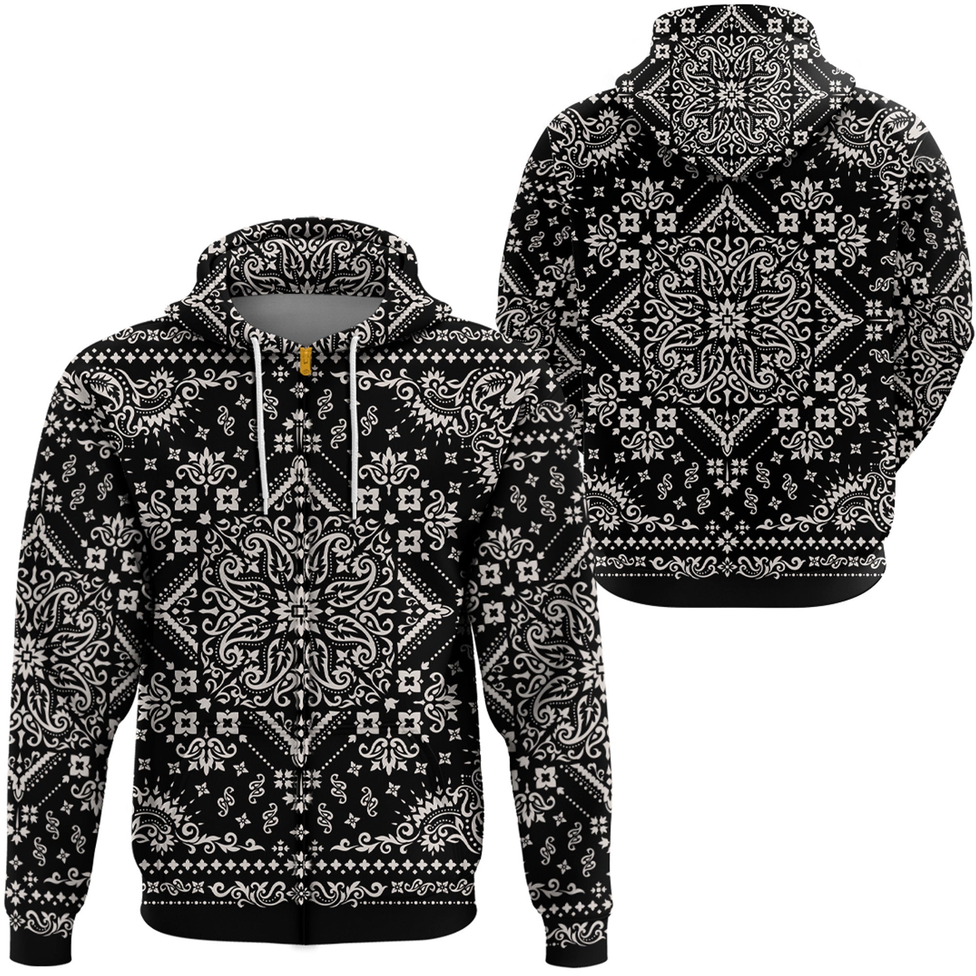 Paisley Bandana Hoodie Pattern Seamless Ver.41 RLT13 - Wonder Print Shop