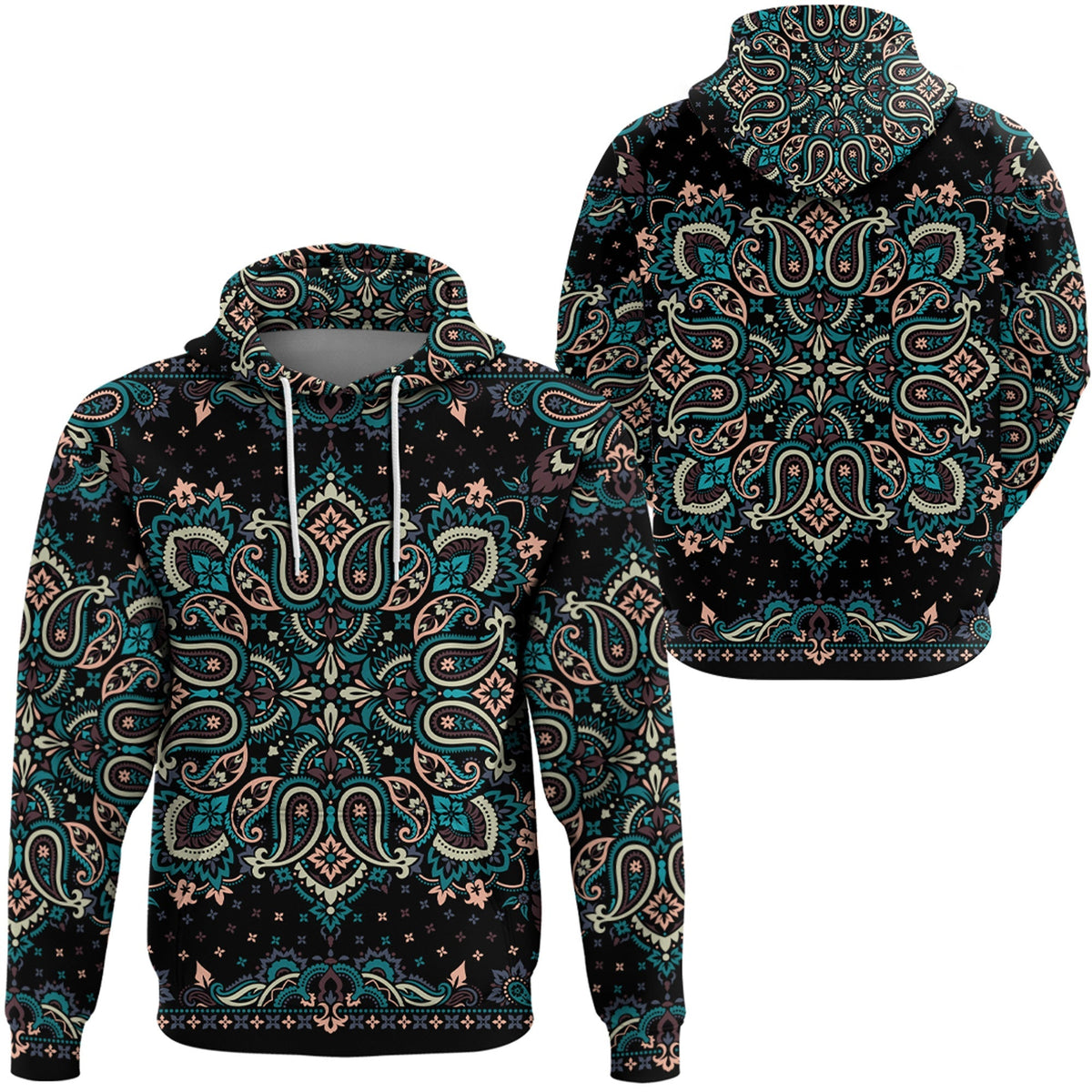 Paisley Bandana Hoodie Pattern Seamless Ver.32 RLT13 - Wonder Print Shop