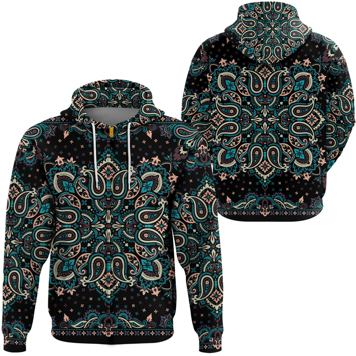 Paisley Bandana Hoodie Pattern Seamless Ver.32 RLT13 - Wonder Print Shop