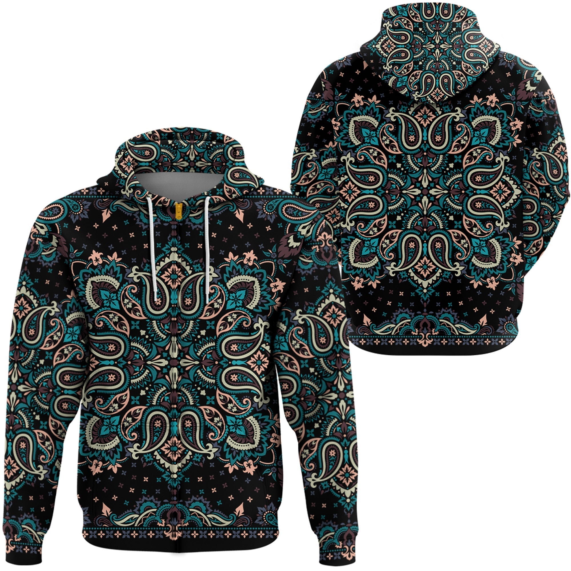Paisley Bandana Hoodie Pattern Seamless Ver.32 RLT13 - Wonder Print Shop