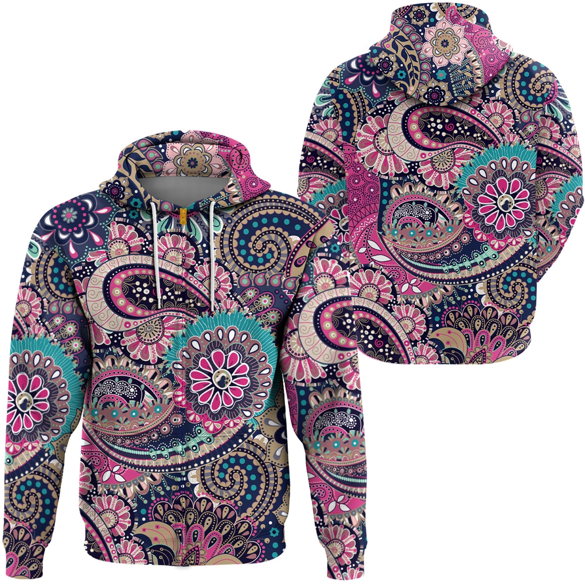 Paisley Bandana Hoodie Pattern Seamless Ver.09 RLT13 - Wonder Print Shop