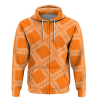 Paisley Bandana Pattern Seamless Orange Hoodie RLT13 - Wonder Print Shop