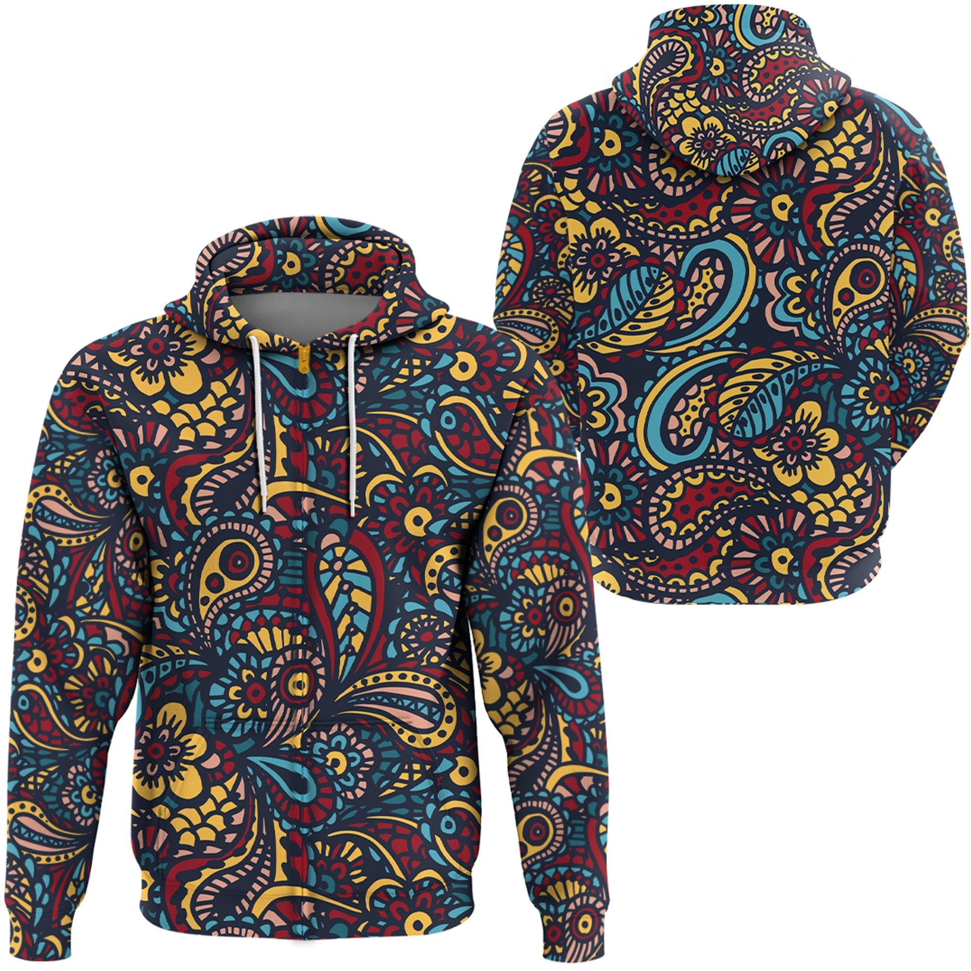 Paisley Bandana Hoodie Pattern Seamless Ver.24 RLT13 - Wonder Print Shop