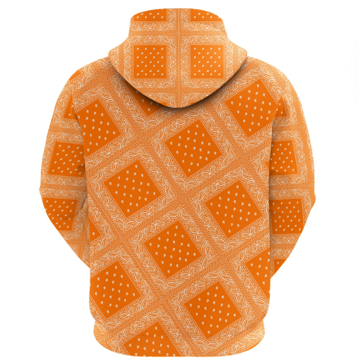Paisley Bandana Pattern Seamless Orange Hoodie RLT13 - Wonder Print Shop