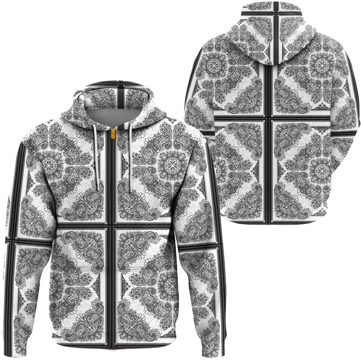 Paisley Bandana Hoodie Pattern Seamless Ver.37 RLT13 - Wonder Print Shop