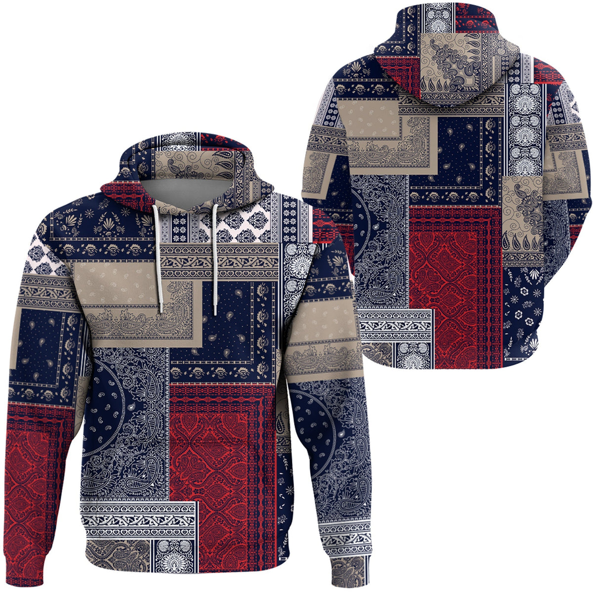 Paisley Bandana Hoodie Pattern Seamless Ver.05 RLT13 - Wonder Print Shop