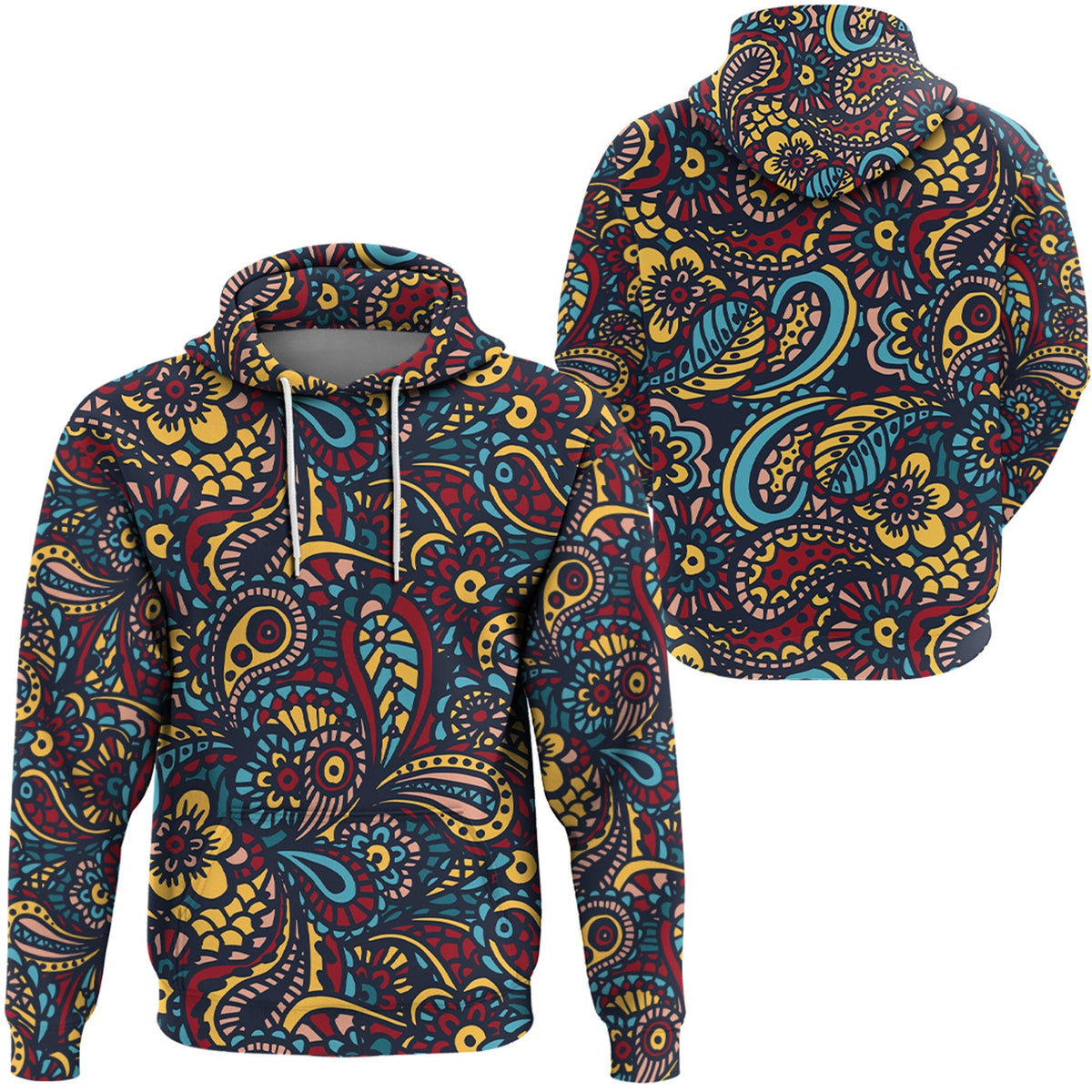 Paisley Bandana Hoodie Pattern Seamless Ver.24 RLT13 - Wonder Print Shop