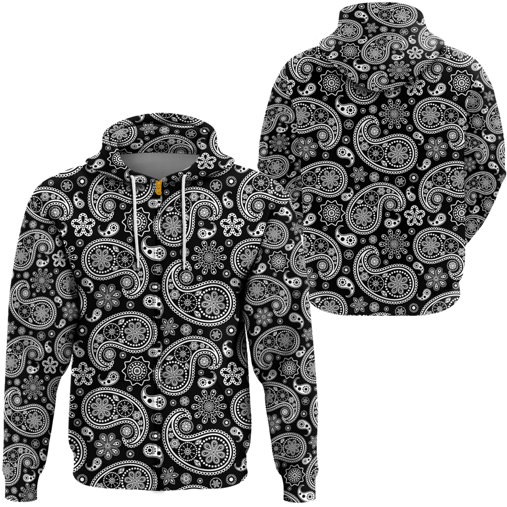 Paisley Bandana Hoodie Pattern Seamless Ver.35 RLT13 - Wonder Print Shop