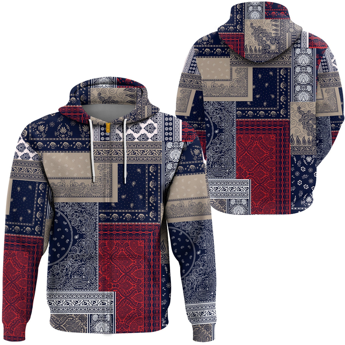 Paisley Bandana Hoodie Pattern Seamless Ver.05 RLT13 - Wonder Print Shop