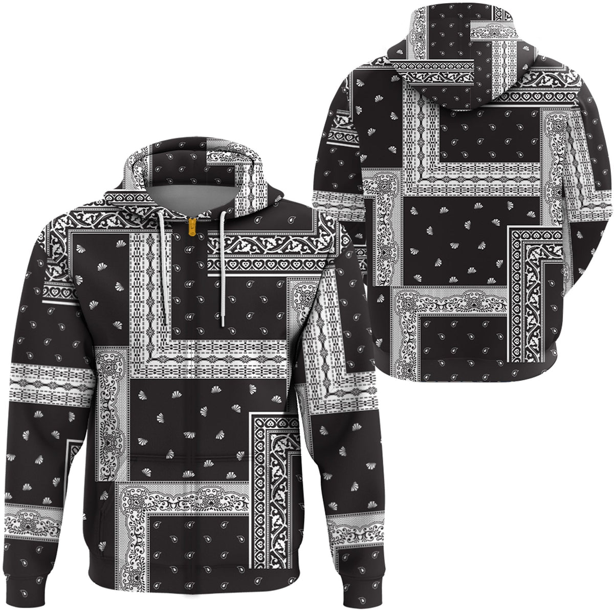 Paisley Bandana Hoodie Pattern Seamless Ver.02 RLT13 - Wonder Print Shop