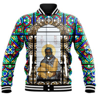 Saint Benedict of the African On Stained Glass Baseball Jackets RLT13 - Wonder Print Shop