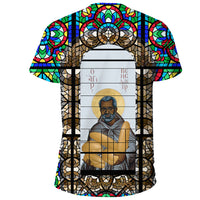 Saint Benedict of the African On Stained Glass T Shirt RLT13 - Wonder Print Shop
