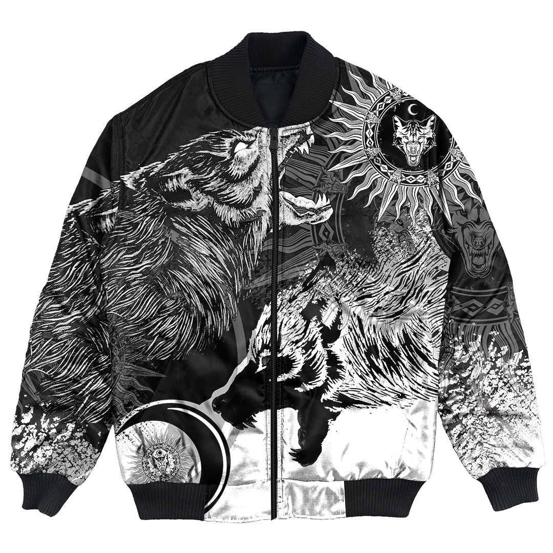 Viking Skoll and Hati New Style Bomber Jacket RLT13 - Wonder Print Shop