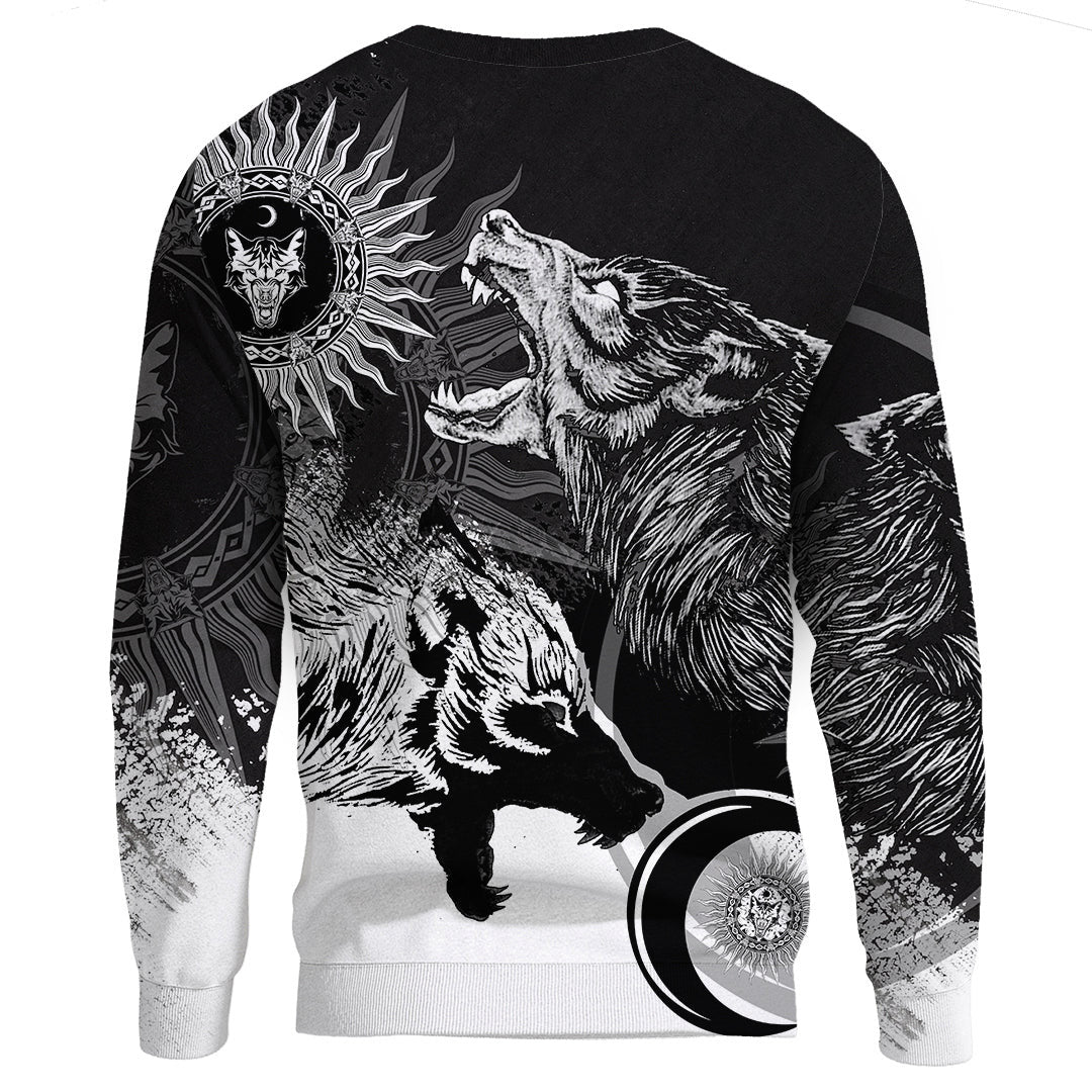 Viking Skoll and Hati New Style Sweatshirts RLT13 - Wonder Print Shop