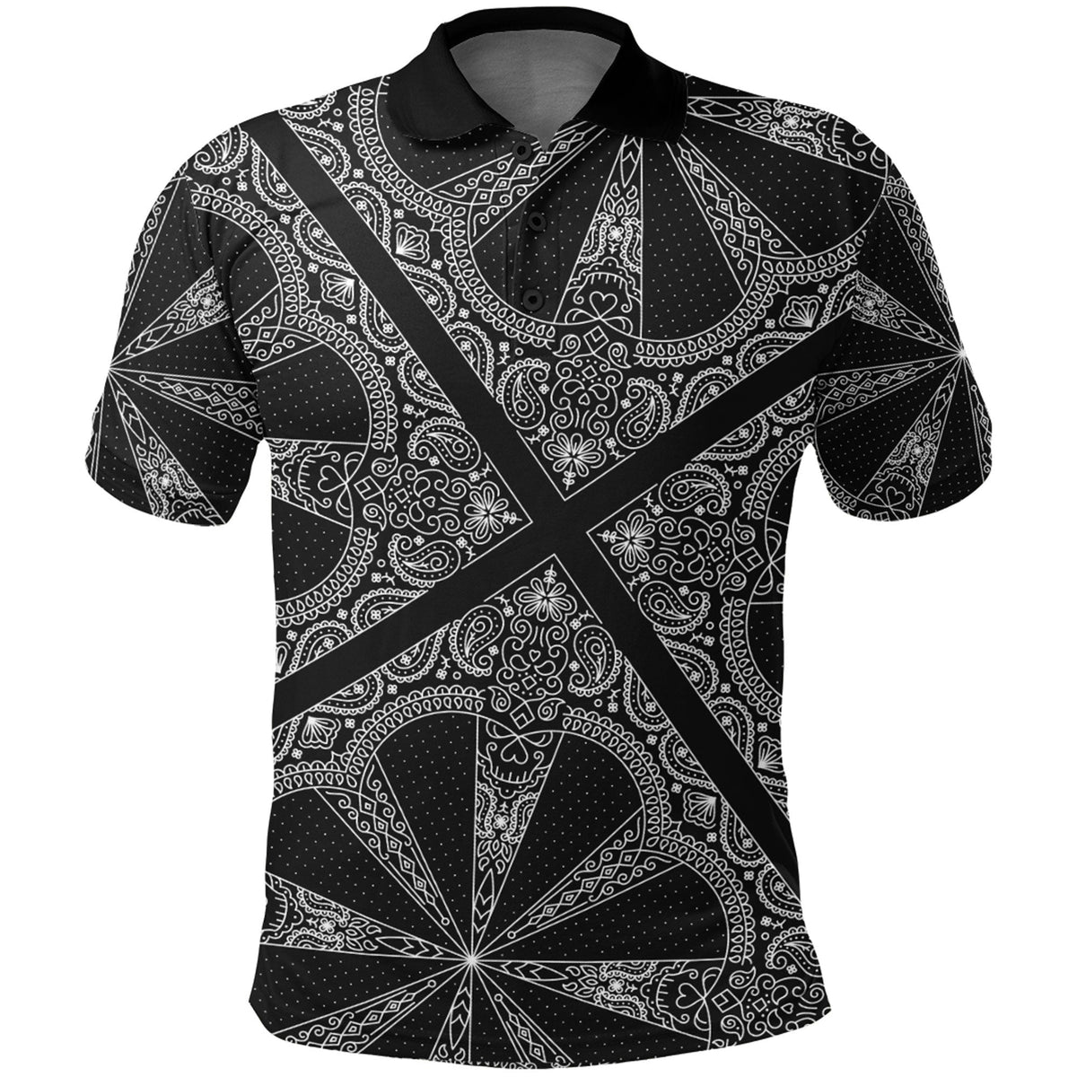 Paisley Polo Shirt Bandana Pattern Seamless Ver.221 RLT13 - Wonder Print Shop