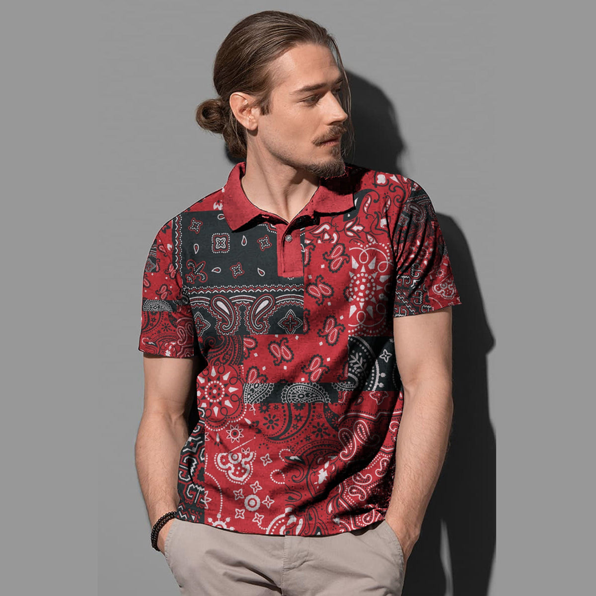 Paisley Polo Shirt Bandana Pattern Seamless Ver.212 RLT13 - Wonder Print Shop