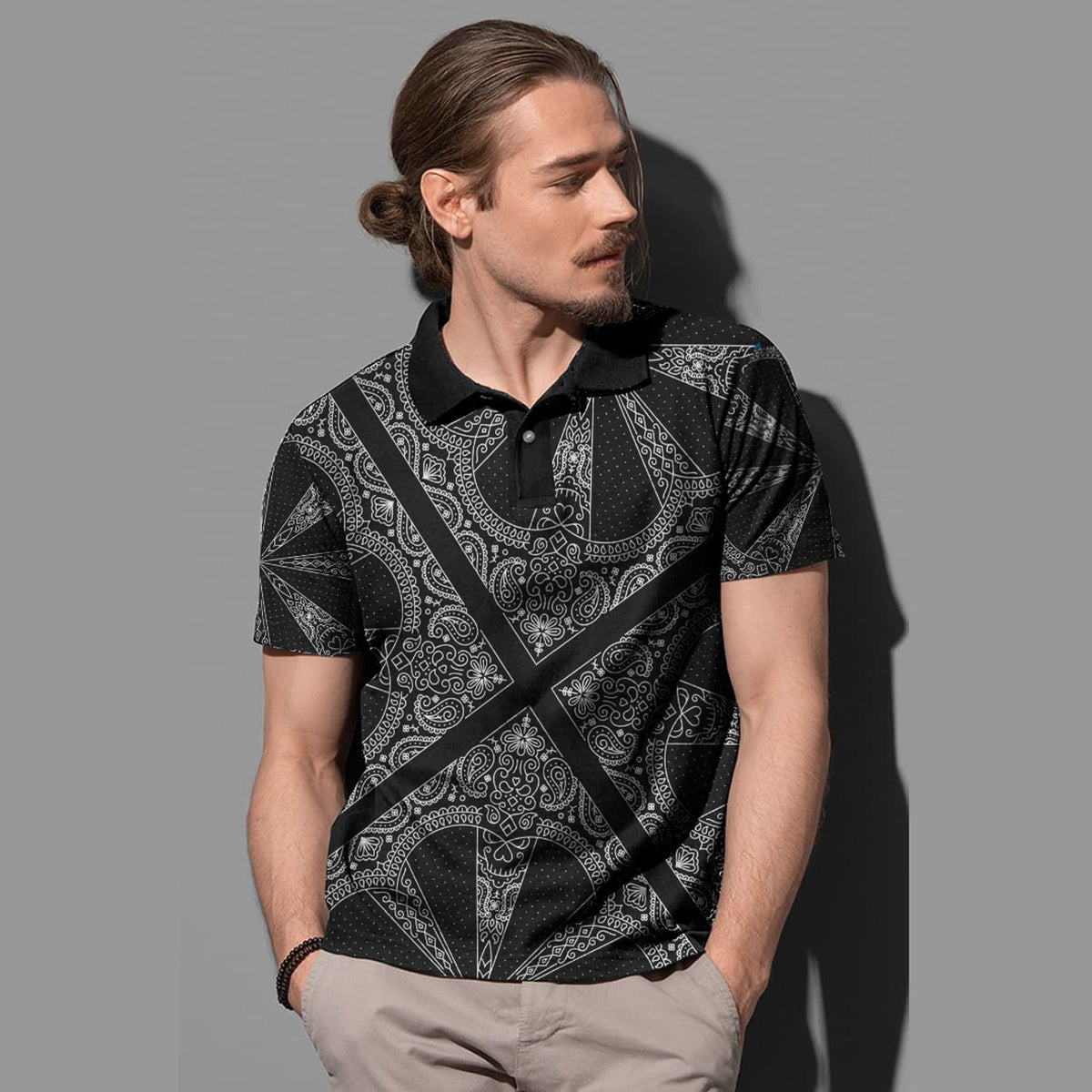 Paisley Polo Shirt Bandana Pattern Seamless Ver.221 RLT13 - Wonder Print Shop