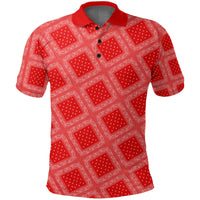 Paisley Polo Shirt Bandana Pattern Seamless Red Ver.02 RLT13 - Wonder Print Shop