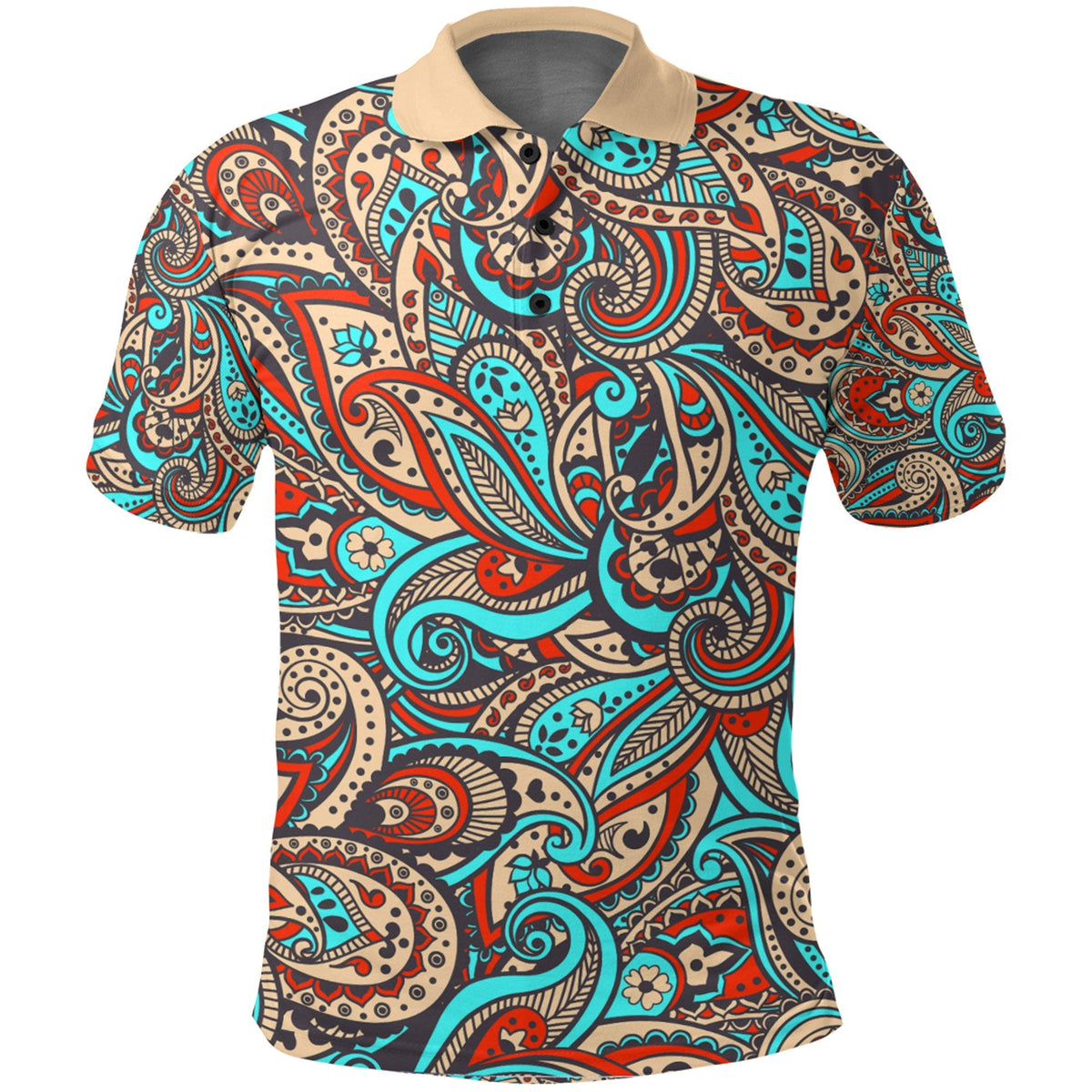 Paisley Polo Shirt Bandana Pattern Seamless Ver.218 RLT13 - Wonder Print Shop