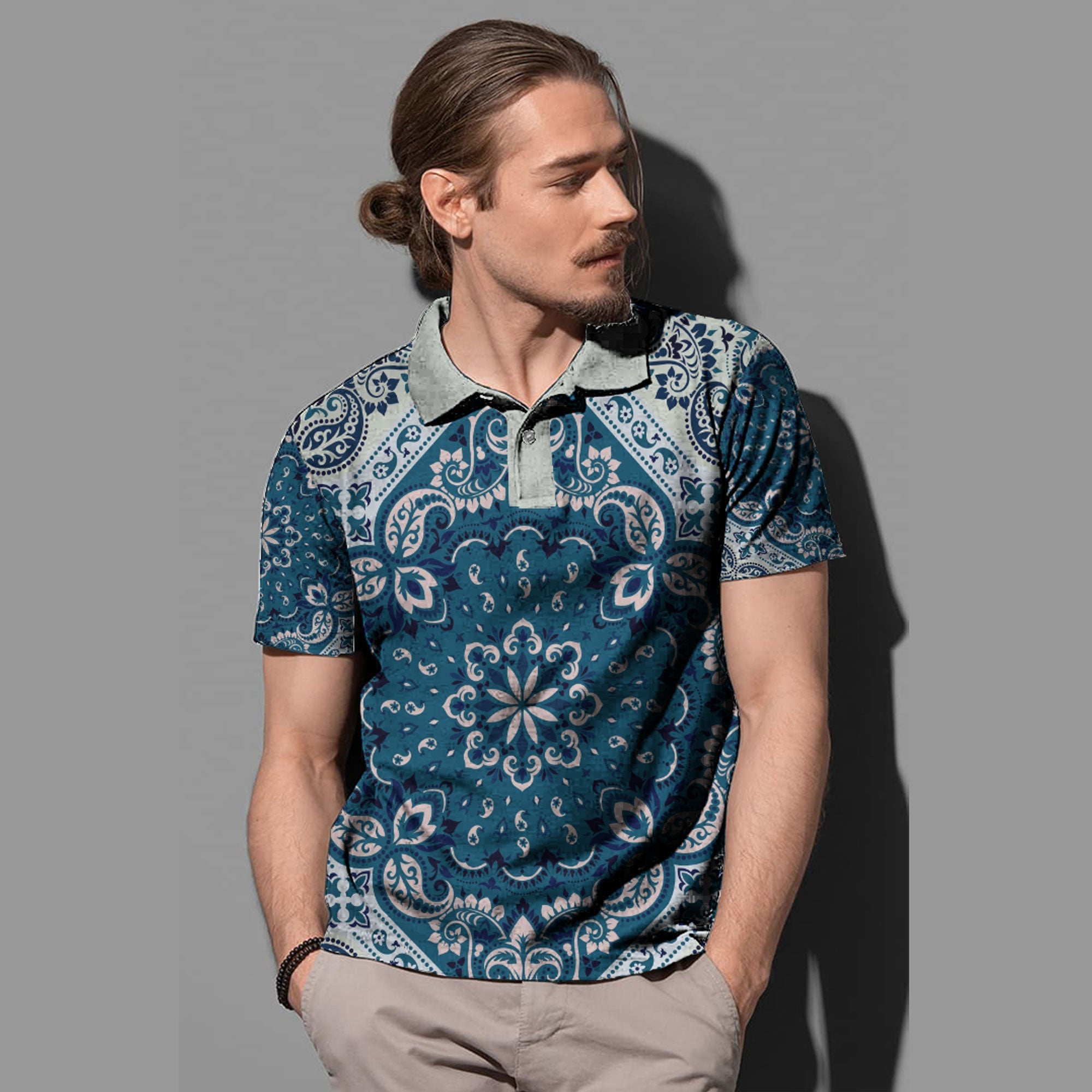 Paisley Polo Shirt Bandana Pattern Seamless Ver.222 RLT13 - Wonder Print Shop