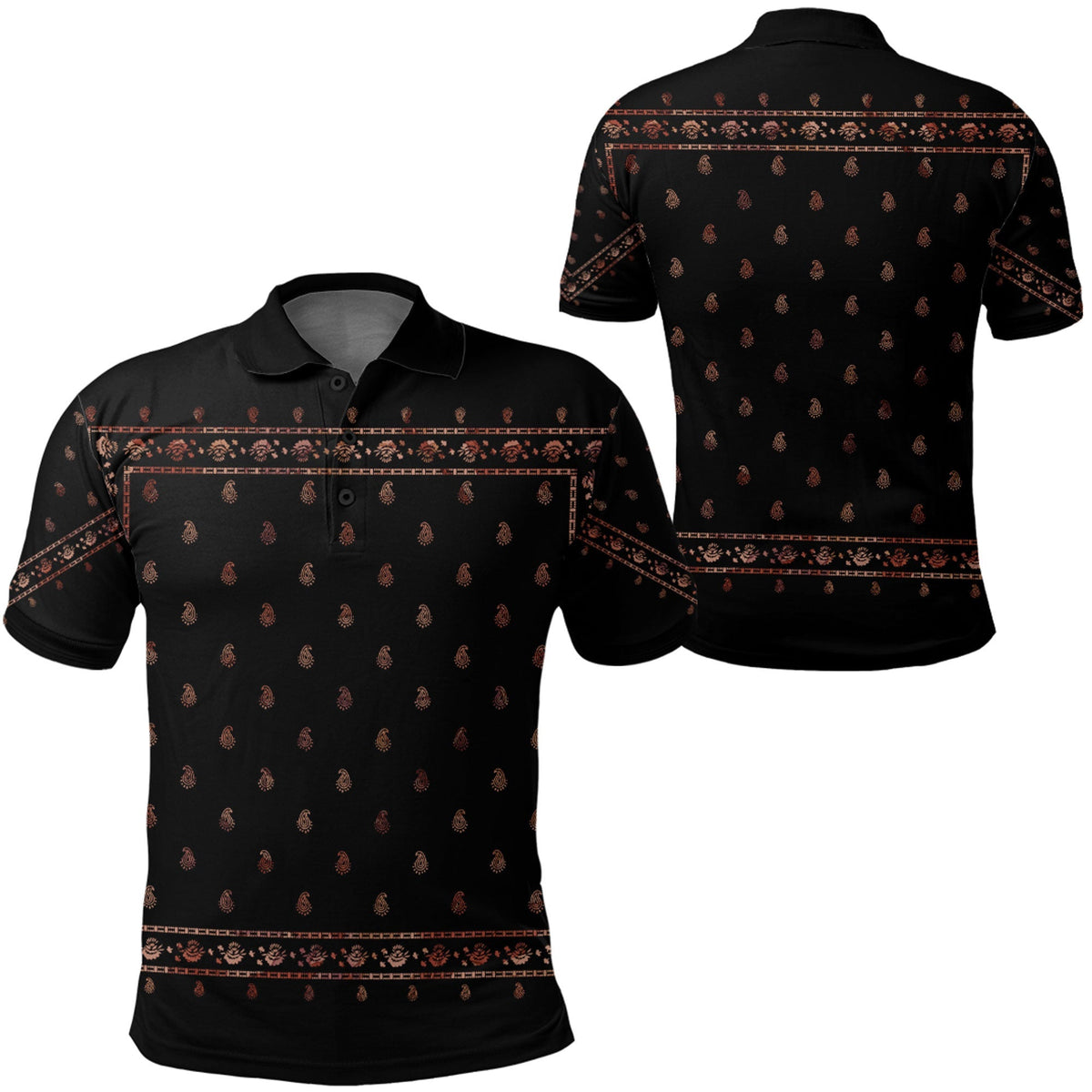 Paisley Polo Shirt Bandana Pattern Seamless Ver.224 RLT13 - Wonder Print Shop