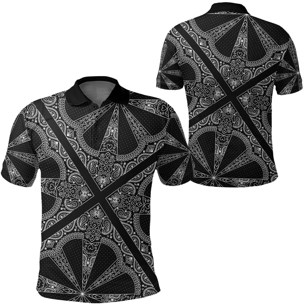 Paisley Polo Shirt Bandana Pattern Seamless Ver.221 RLT13 - Wonder Print Shop