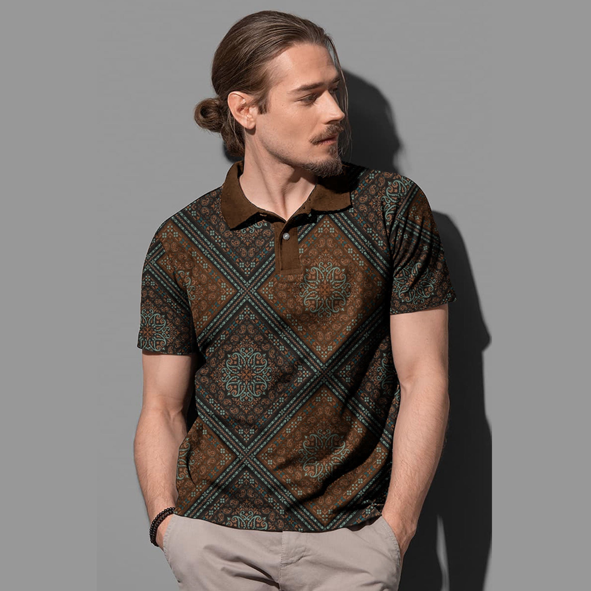 Paisley Polo Shirt Bandana Pattern Seamless Ver.220 RLT13 - Wonder Print Shop