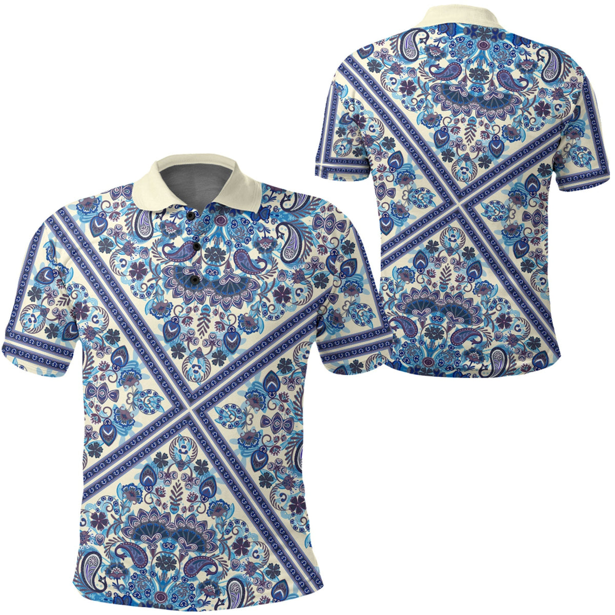 Paisley Polo Shirt Bandana Pattern Seamless Ver.216 RLT13 - Wonder Print Shop