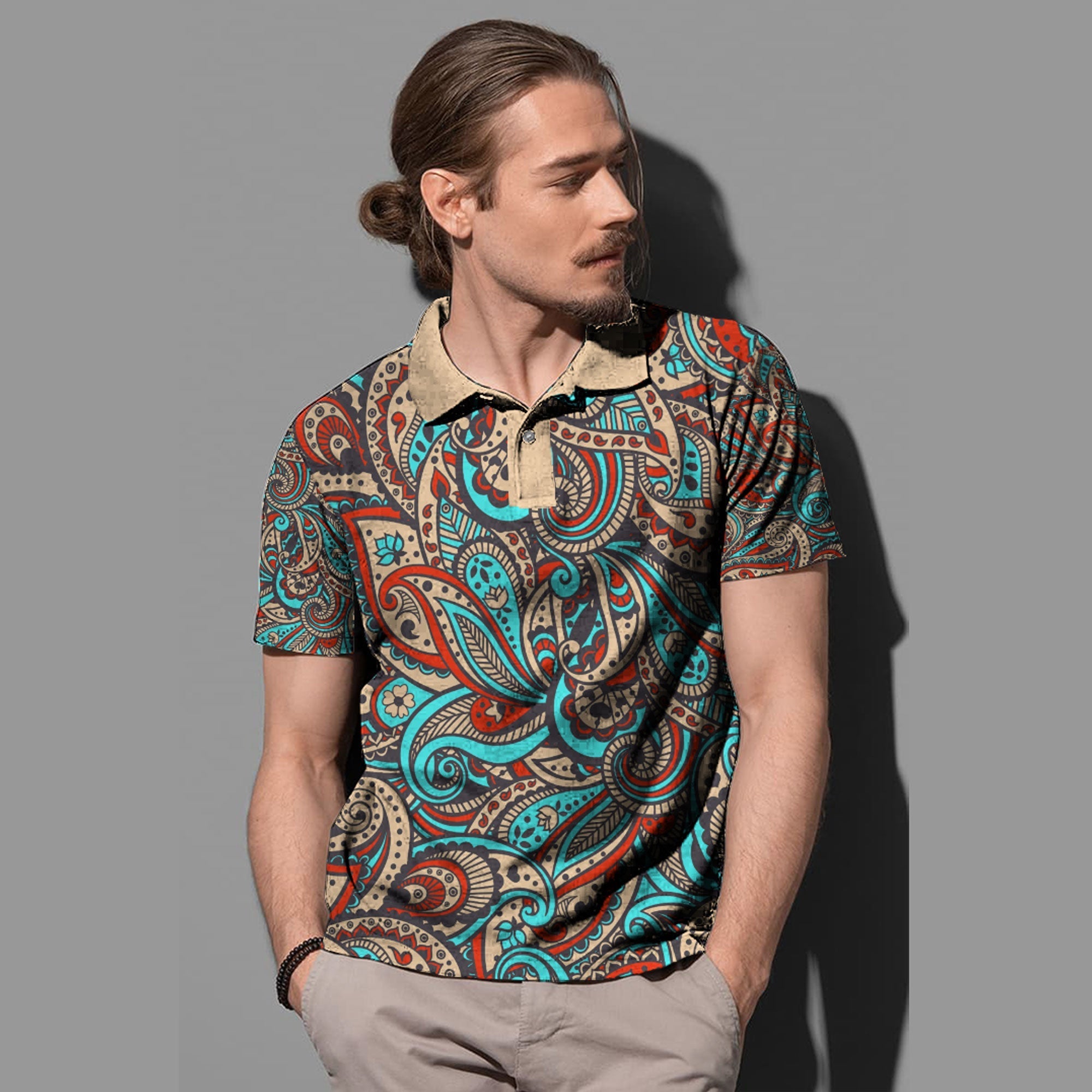 Paisley Polo Shirt Bandana Pattern Seamless Ver.218 RLT13 - Wonder Print Shop