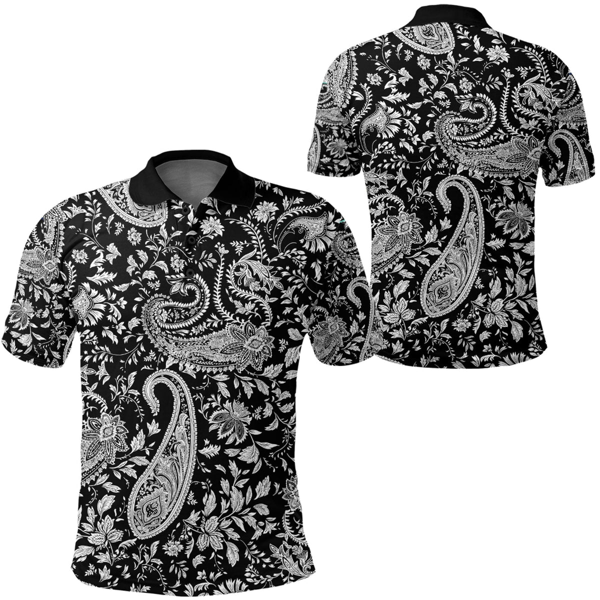 Paisley Polo Shirt Bandana Pattern Seamless Ver.205 RLT13 - Wonder Print Shop