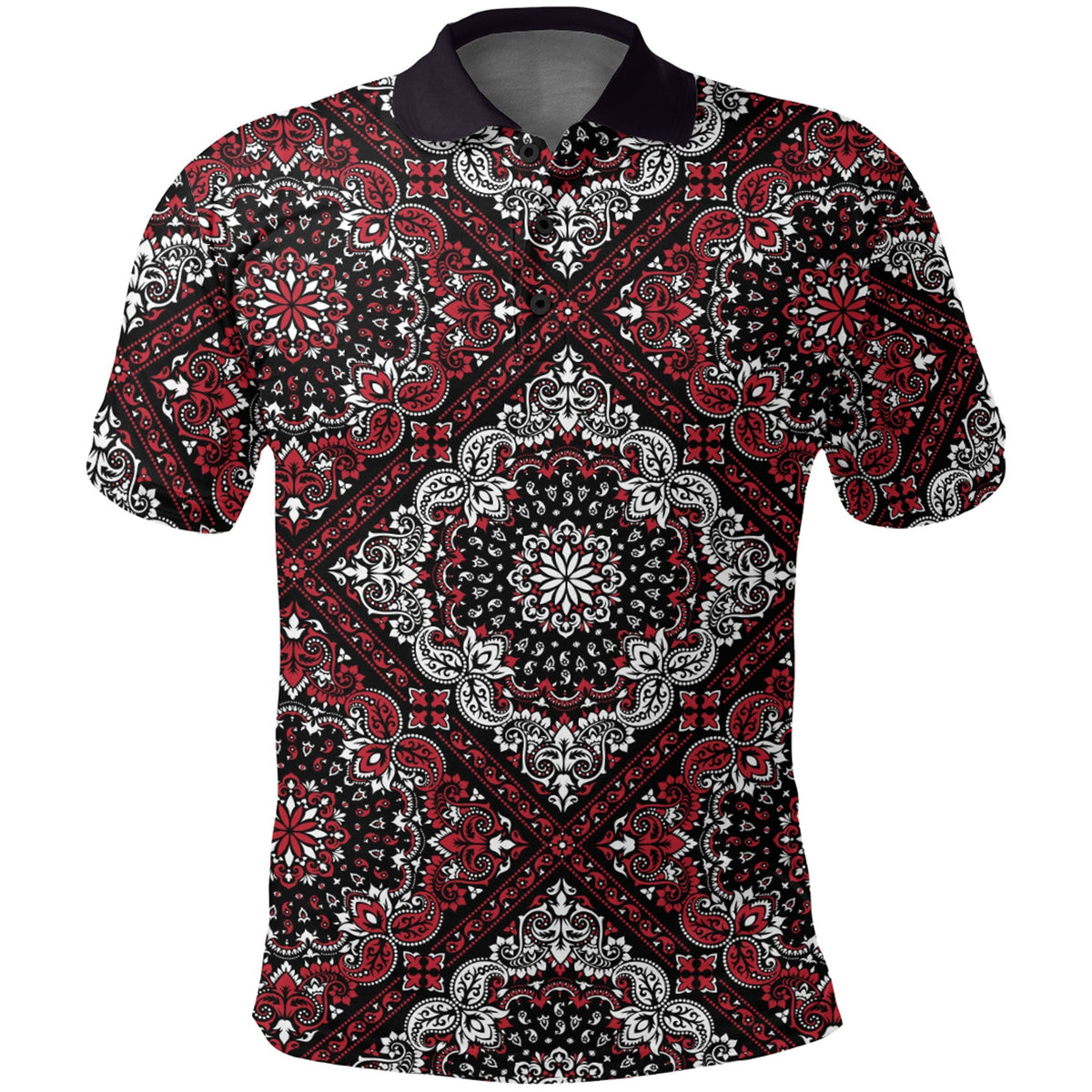 Paisley Polo Shirt Bandana Pattern Seamless Ver.213 RLT13 - Wonder Print Shop