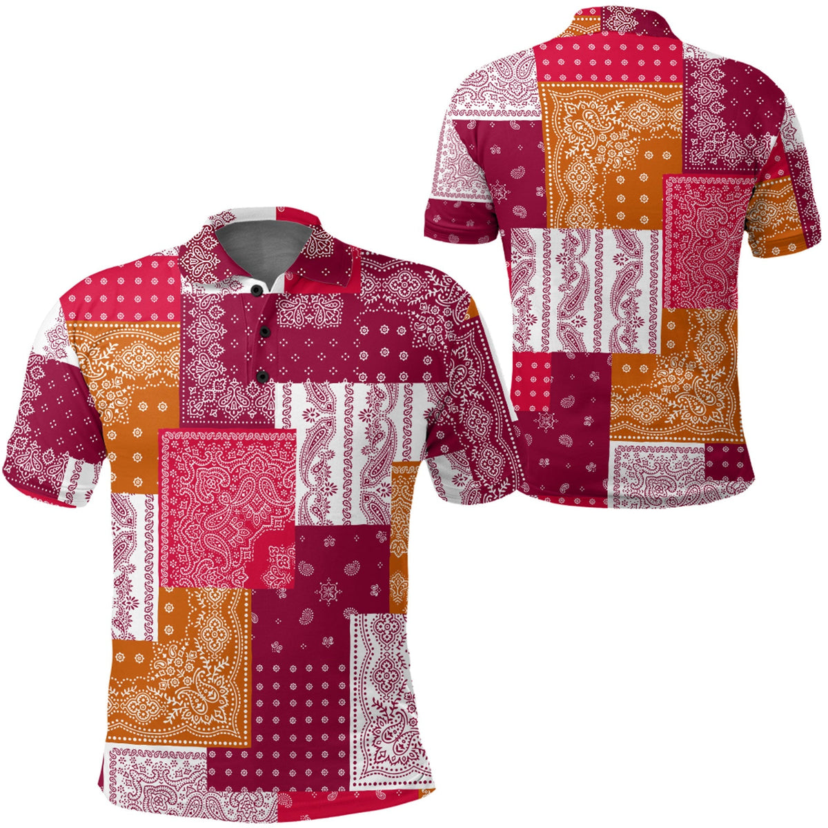 Paisley Polo Shirt Bandana Pattern Seamless Ver.202 RLT13 - Wonder Print Shop