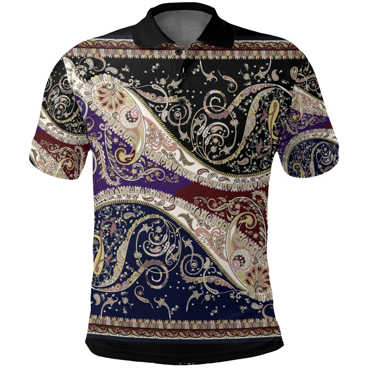 Paisley Polo Shirt Bandana Pattern Seamless Ver.196 RLT13 - Wonder Print Shop
