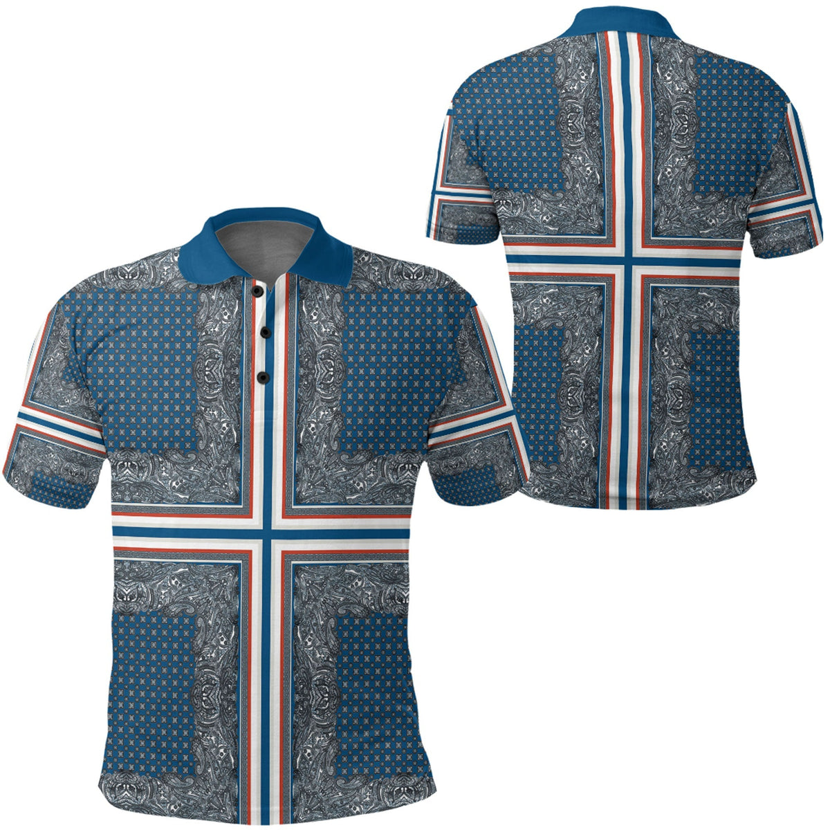 Paisley Polo Shirt Bandana Pattern Seamless Ver.209 RLT13 - Wonder Print Shop