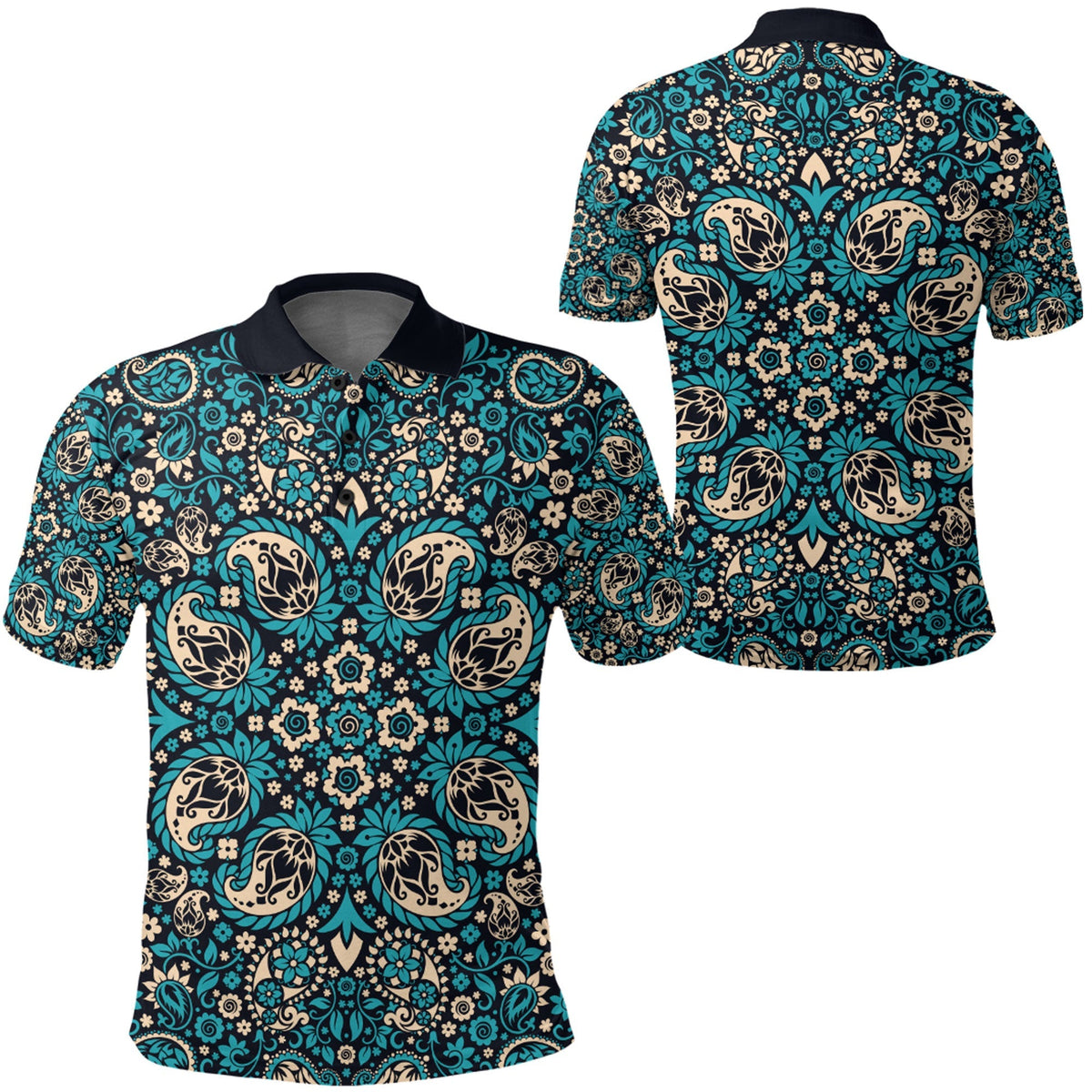 Paisley Polo Shirt Bandana Pattern Seamless 187 RLT13 - Wonder Print Shop