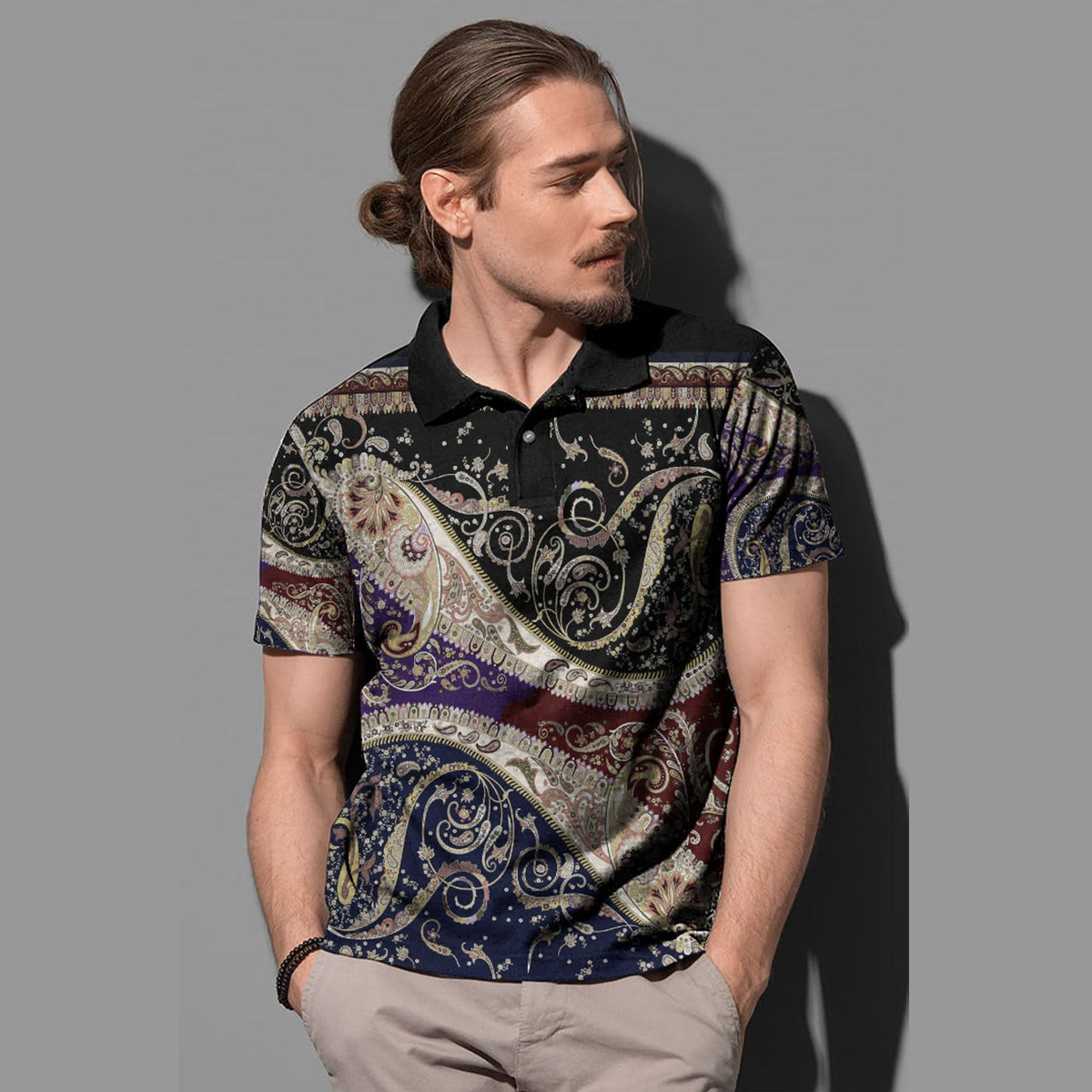 Paisley Polo Shirt Bandana Pattern Seamless Ver.196 RLT13 - Wonder Print Shop