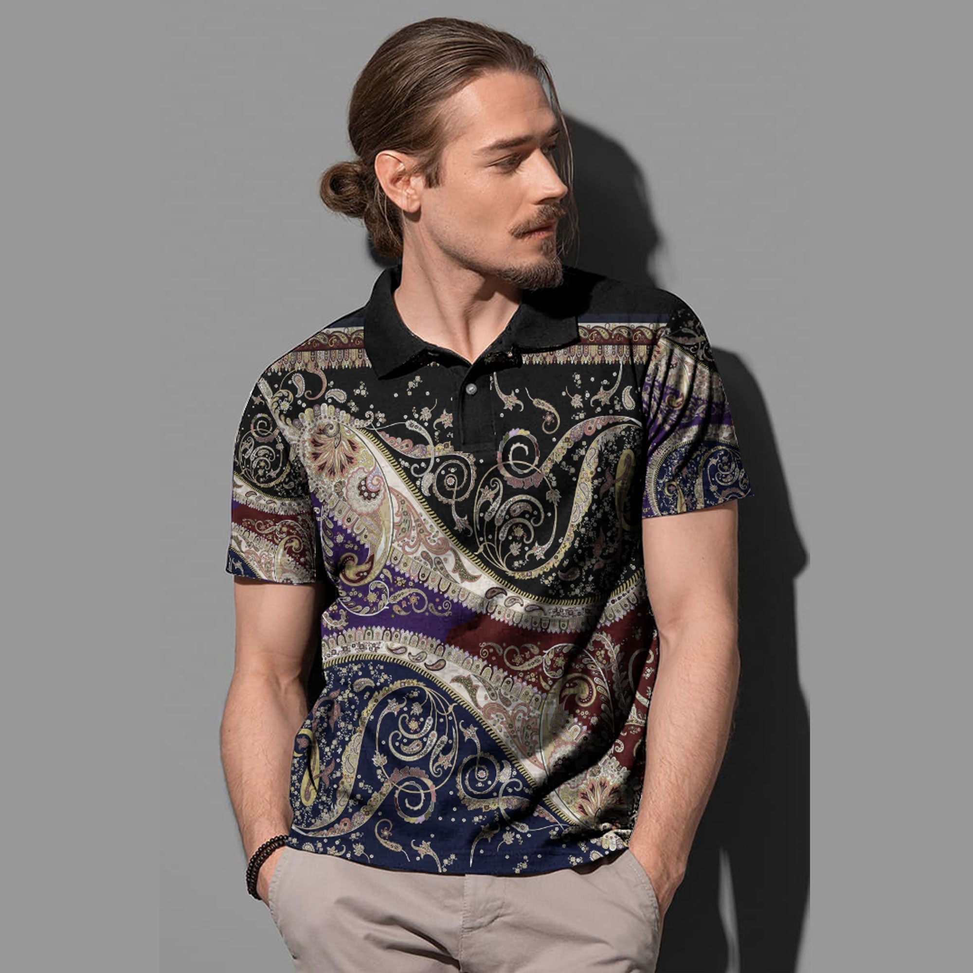 Paisley Polo Shirt Bandana Pattern Seamless Ver.196 RLT13 - Wonder Print Shop