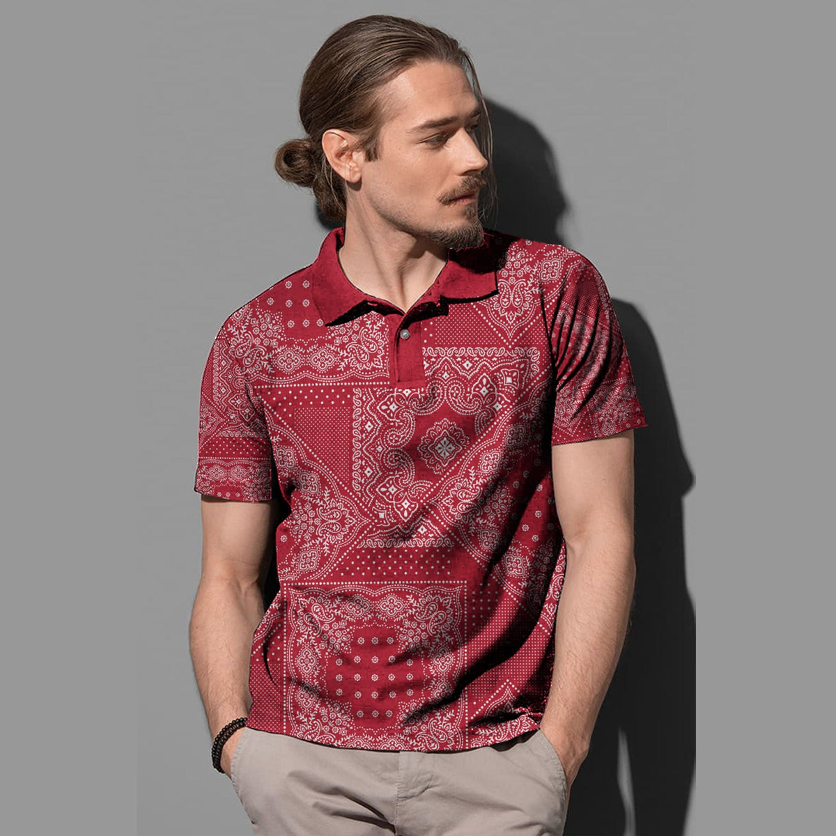 Paisley Polo Shirt Bandana Pattern Seamless Ver.219 RLT13 - Wonder Print Shop
