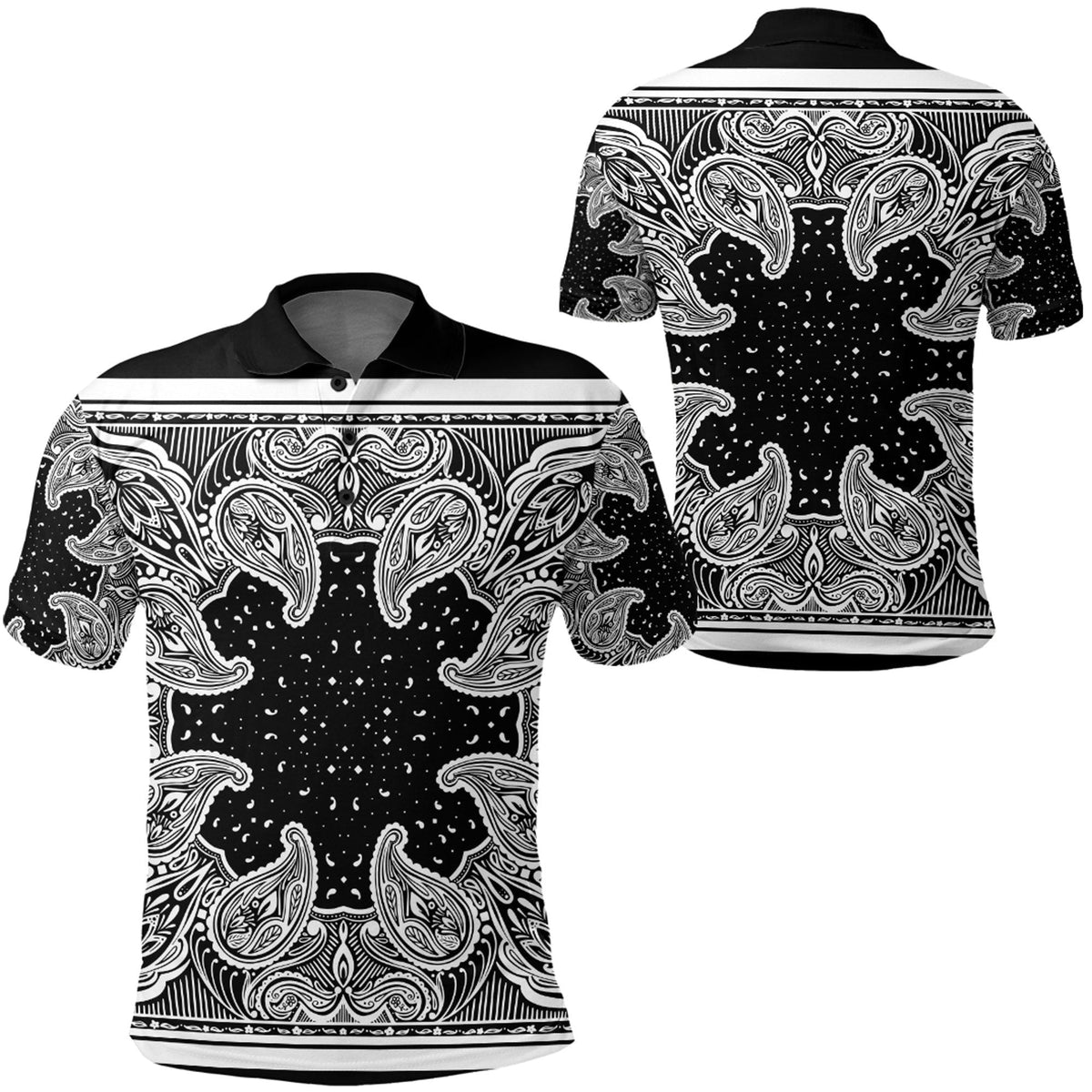 Paisley Polo Shirt Bandana Pattern Seamless Ver.194 RLT13 - Wonder Print Shop