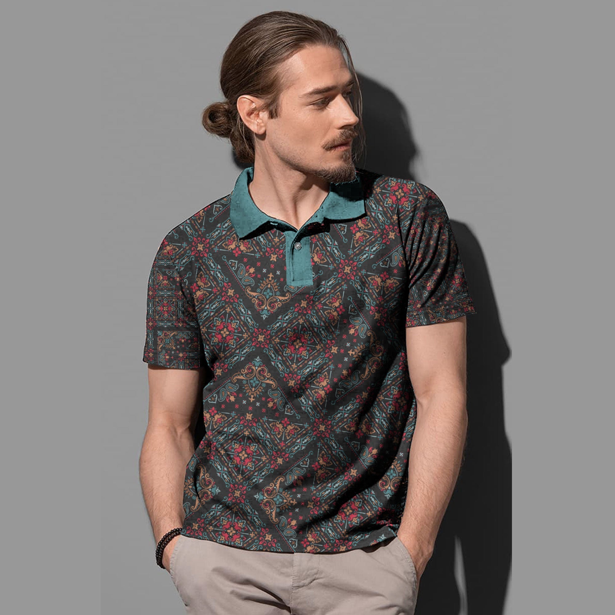 Paisley Polo Shirt Bandana Pattern Seamless Ver.206 RLT13 - Wonder Print Shop