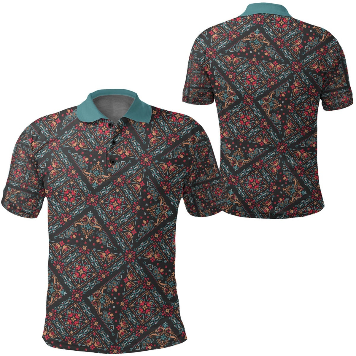 Paisley Polo Shirt Bandana Pattern Seamless Ver.206 RLT13 - Wonder Print Shop