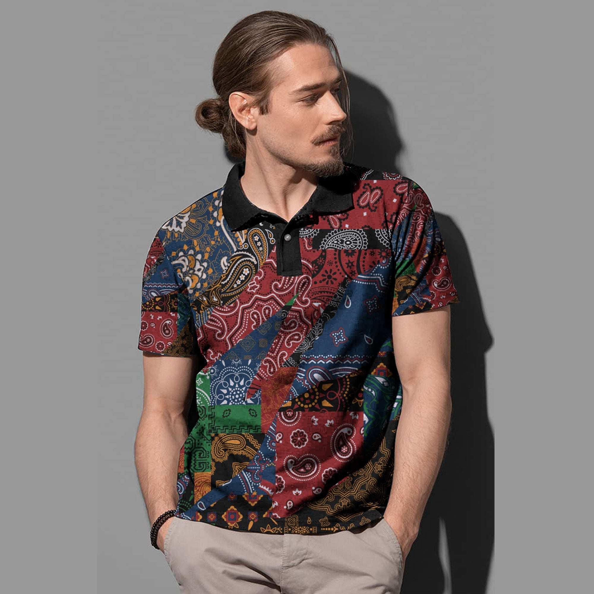 Paisley Polo Shirt Bandana Pattern Seamless Ver.208 RLT13 - Wonder Print Shop
