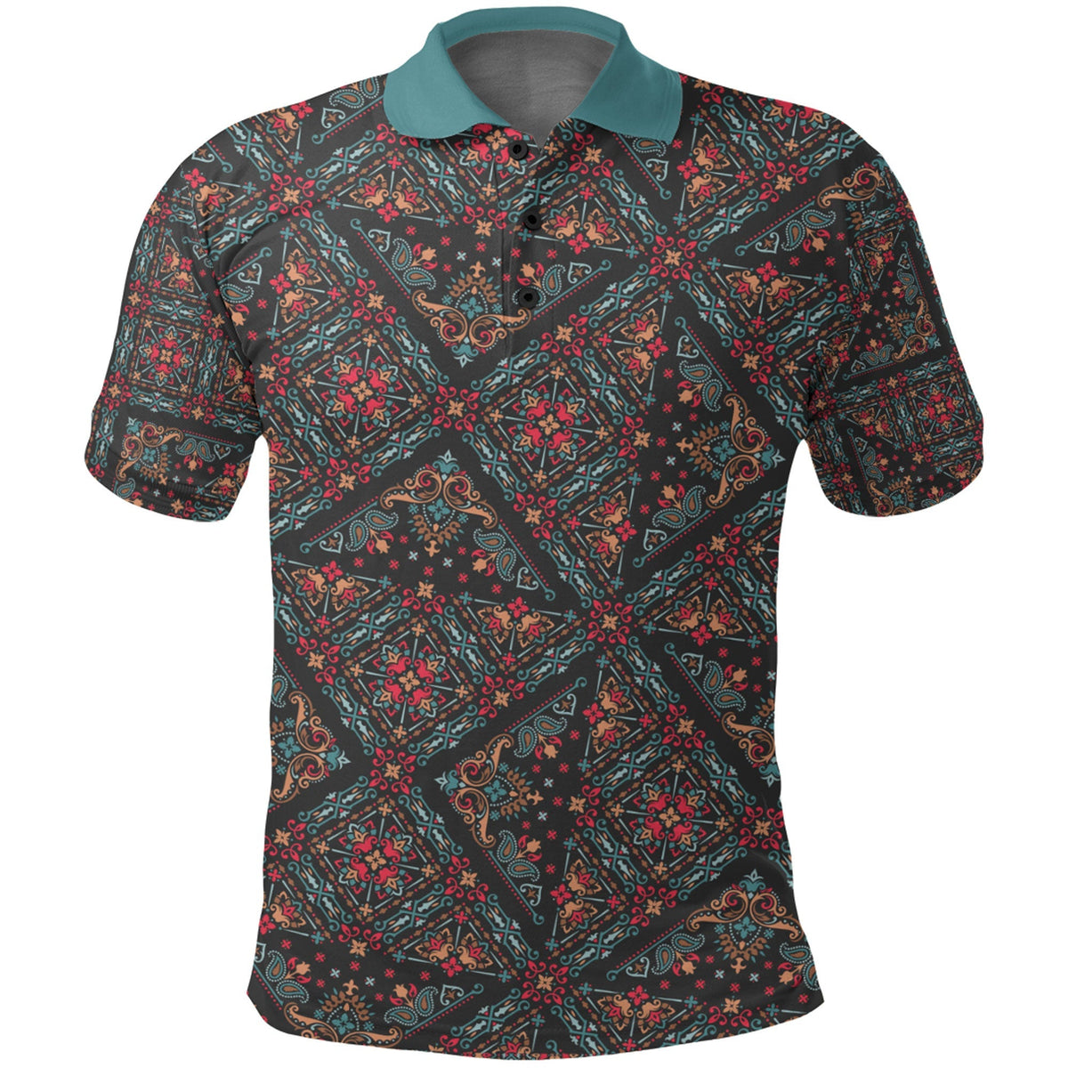 Paisley Polo Shirt Bandana Pattern Seamless Ver.206 RLT13 - Wonder Print Shop