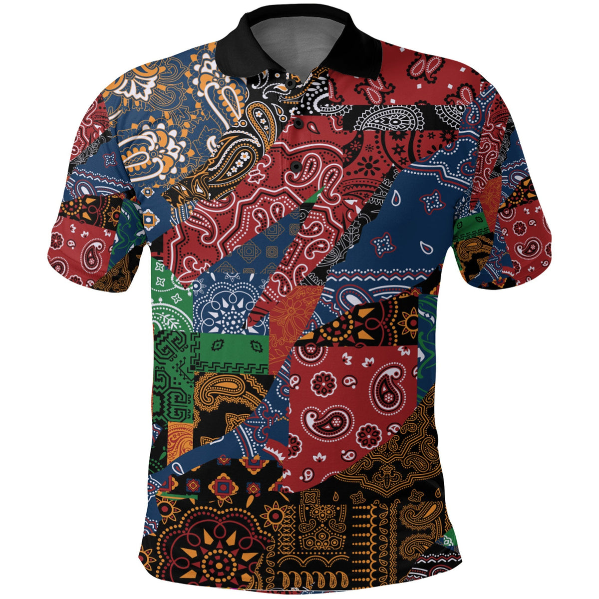 Paisley Polo Shirt Bandana Pattern Seamless Ver.208 RLT13 - Wonder Print Shop