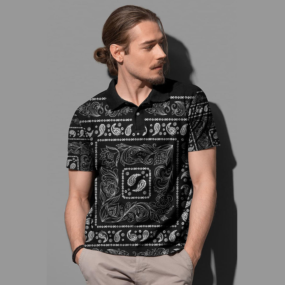Paisley Polo Shirt Bandana Pattern Seamless Ver.174 RLT13 - Wonder Print Shop