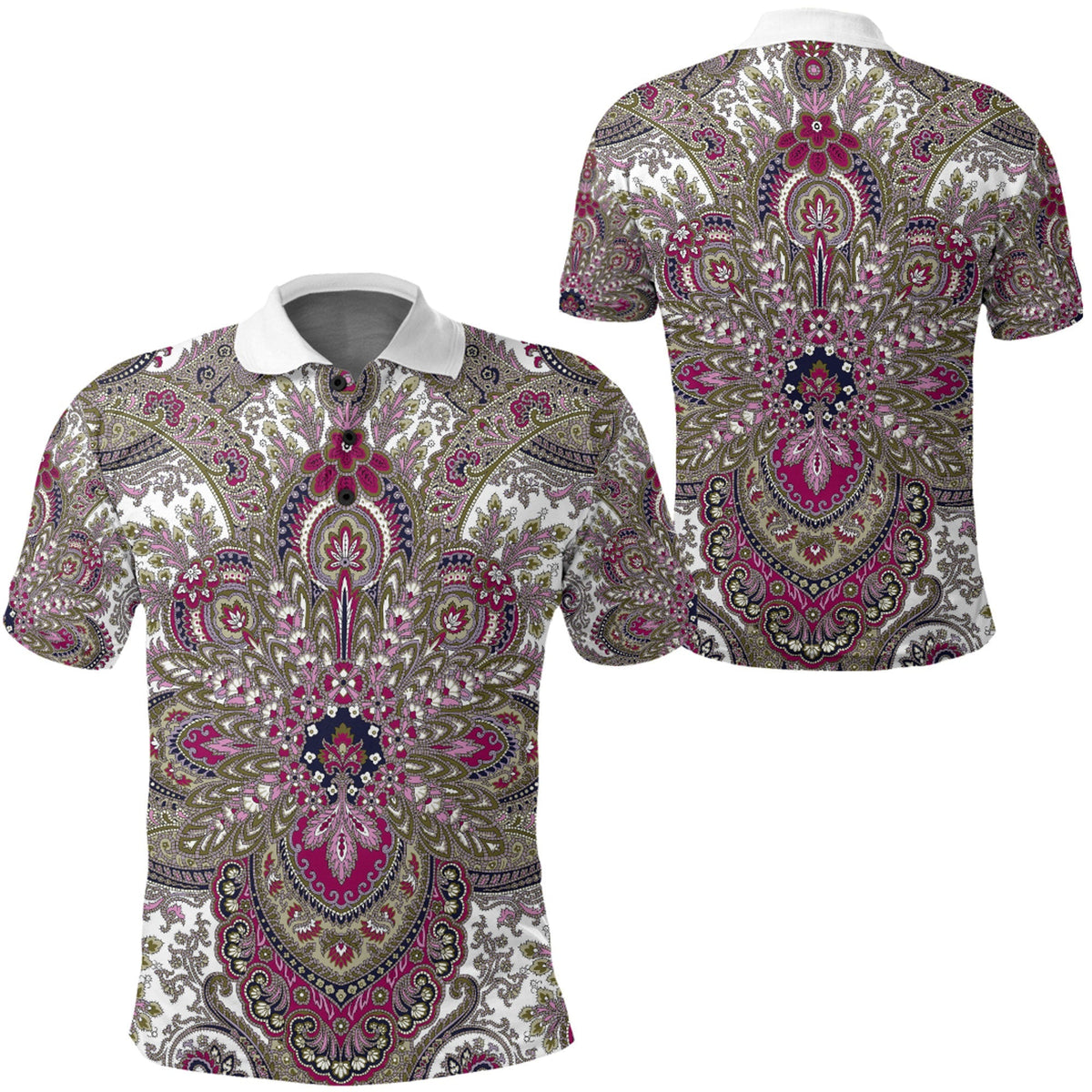 Paisley Polo Shirt Bandana Pattern Seamless Ver.204 RLT13 - Wonder Print Shop
