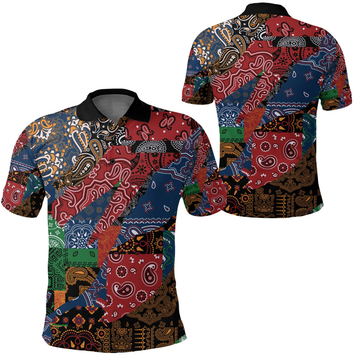 Paisley Polo Shirt Bandana Pattern Seamless Ver.208 RLT13 - Wonder Print Shop
