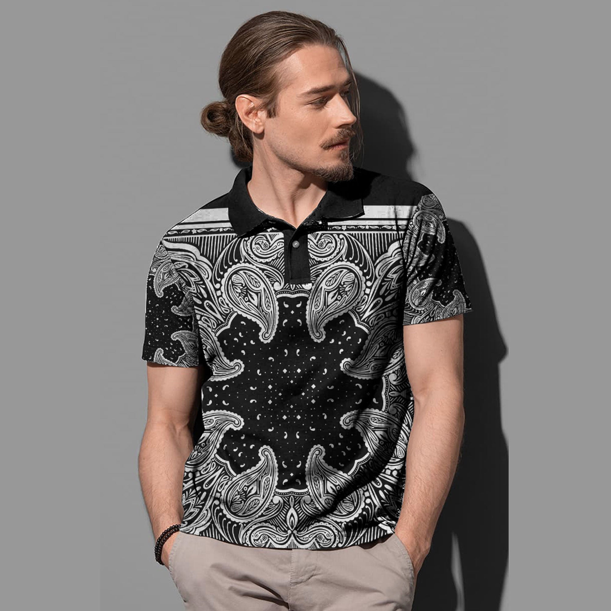 Paisley Polo Shirt Bandana Pattern Seamless Ver.194 RLT13 - Wonder Print Shop